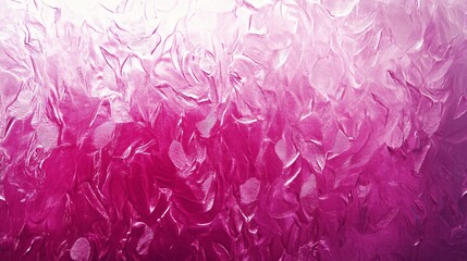 Rippled twilight patterns in vibrant magenta and frosted silver plain background