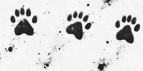 Up-close on a stark white canvas with an intricate tapestry of speckled shadows, the textured backdrop exudes an enigmatic allure, where scattered black dots dance in monochrome mystery