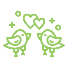 Lovebirds Vector Design Icon Style