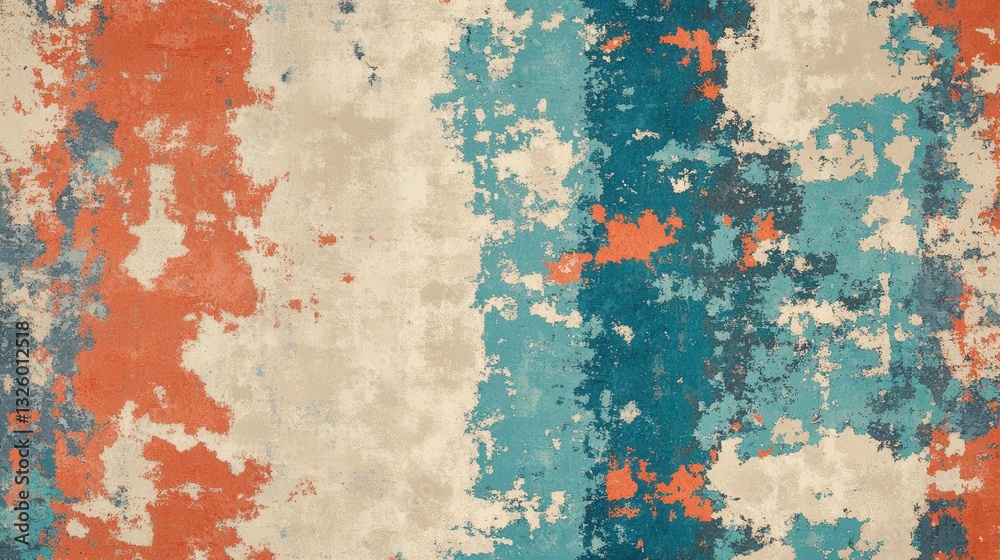 Poster corroded steel pattern with vibrant patina showcasing unique texture and color variations