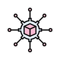 Supply Chain Analytics Vector Icon