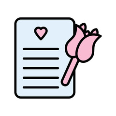 Love poem Vector Icon