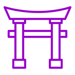 Vector Design Torii Gate Icon Style