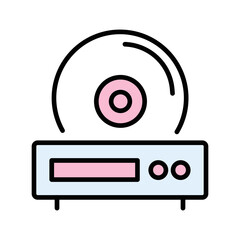Portable DVD Player Vector Icon