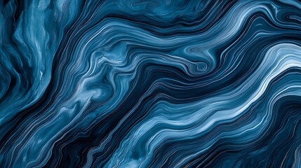 Obraz premium Abstract marble liquid, blue ink texture backdrop