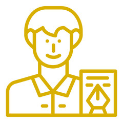 Vector Design Author Male Icon Style