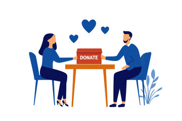 Donation and charity icons featuring hands passing items for community support and fundraising initiatives