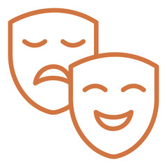 Vector Design Drama Icon Style