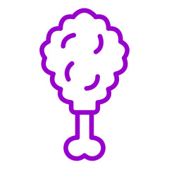 Vector Design Fried Chicken Icon Style