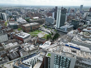Fototapeta premium Aerial view of Manchester cityscape.