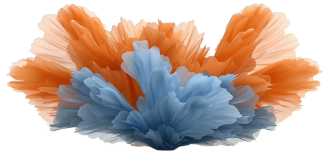 blue flower in a vase