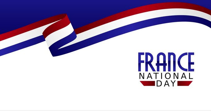 France national day motion video, ideal for France national day celebration