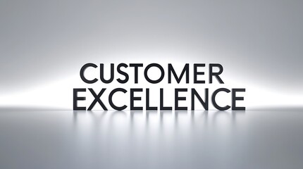 Focus on customer excellence in a professional setting with modern typography design