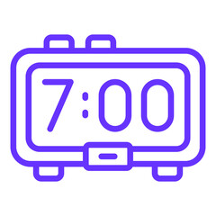 Vector Design Digital Clock Icon Style