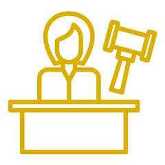 Vector Design Judge Icon Style