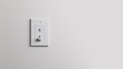 White Electrical Outlet on Plain Wall Design for Modern Interiors