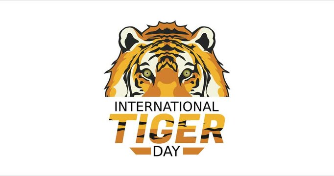 tiger day motion video, ideal for tiger day celebration