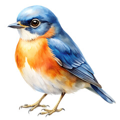 Bird isolated on transparent background, Watercolor PNG file