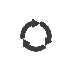 Circular flowchart with arrows vector icon