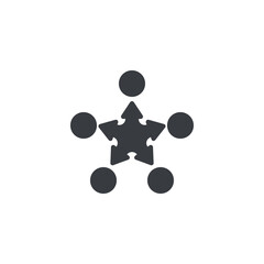 Effective resource distribution vector icon