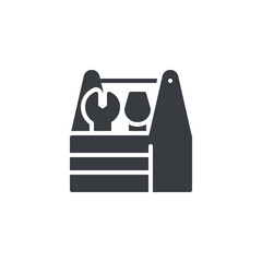 Toolbox with tool vector icon