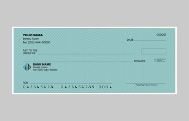 Editable Bank Cheque Design: Blank Check Template in Vector Format