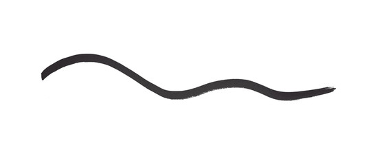 Draw a black pencil line separated on a transparent background.