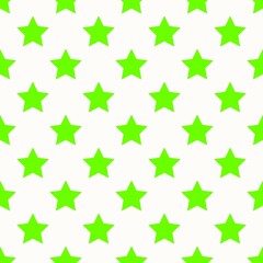 Seamless of Green Star Pattern on White Background