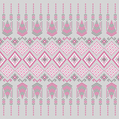 Geometric handcraft patterns for Thai silk clothes or elegance wallpaper