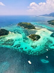 Seychelles from above. Indian Ocean. Saint Anne Island on Mahe Island. Paradise on earth. Mahe...