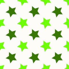 Green and Dark Green Star Seamless Pattern
