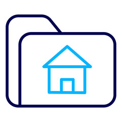 Real estate Folders Outline Color icon