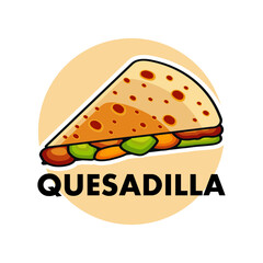 Quesadilla logo vector illustration template in circle