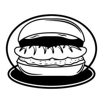 recommend clip art: A line art of the popular street food.