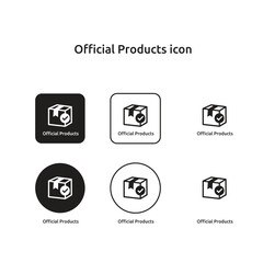 Official Products icon, Editable stroke. Vector illustration.