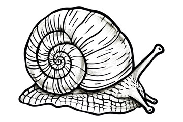 Obraz premium Intricate Snail Shell Art Print