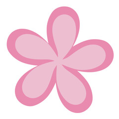 pink flower illustration. Single element on transparant background