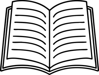 An open book illustration showcasing blank pages, symbolizing knowledge, creativity, and the potential for storytelling.