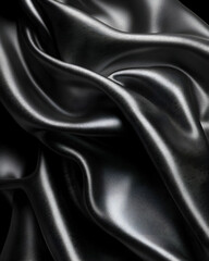 Obraz premium Dark fabric folds in studio setting