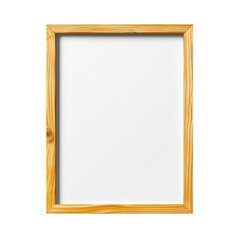 Obraz premium isolated transparent Background. Empty wooden frame with natural finish, perfect for displaying art or photos