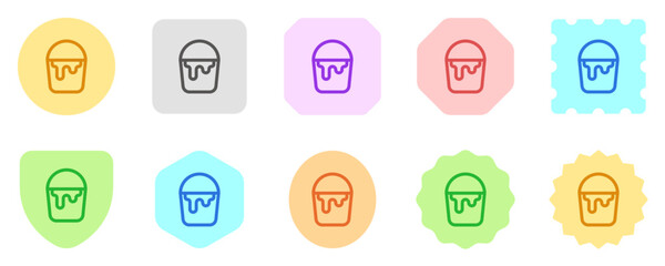 Editable paint bucket, plastic, metal, container vector icon. Construction, tools, industry. Part of a big icon set family. Perfect for web and app interfaces, presentations, infographics, etc