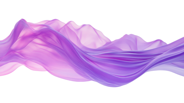 A purple wave is flowing across a white background