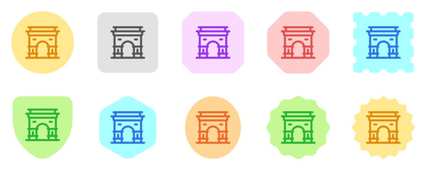 Editable gate, city, town, tunnel vector icon. Landmark, monument, building, architecture. Part of a big icon set family. Perfect for web and app interfaces, presentations, infographics, etc