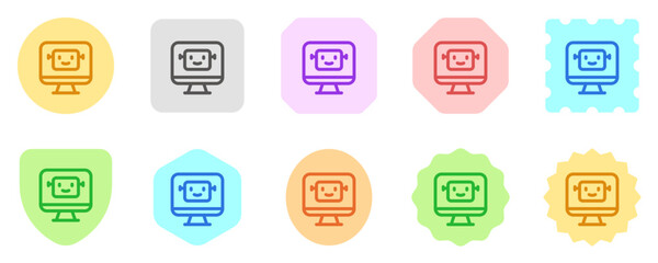 Editable smart assistant, bot vector icon. AI technology, artificial intelligence, computer. Part of a big icon set family. Perfect for web and app interfaces, presentations, infographics, etc