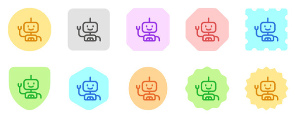 Editable bot, robot, android vector icon. AI technology, artificial intelligence, computer. Part of a big icon set family. Perfect for web and app interfaces, presentations, infographics, etc