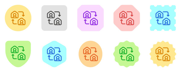 Editable remote, collaboration, home vector icon. Remote work, job, profession, freelance. Part of a big icon set family. Perfect for web and app interfaces, presentations, infographics, etc