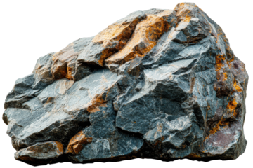 Unique rock formation with textured surfaces and colors