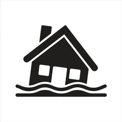 Flooded home icon