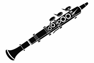 oboe line art silhouette vector illustration