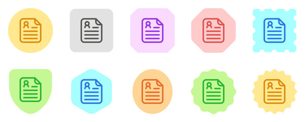 Editable curriculum vitae, cv, resume, file, document, data, bio vector icon. Work, job, office. Part of a big icon set family. Perfect for web and app interfaces, presentations, infographics, etc